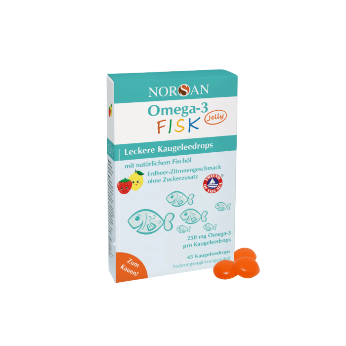 Omega-3 FISK Jelly, želatininės pastilės, 45 arba 120 vnt.