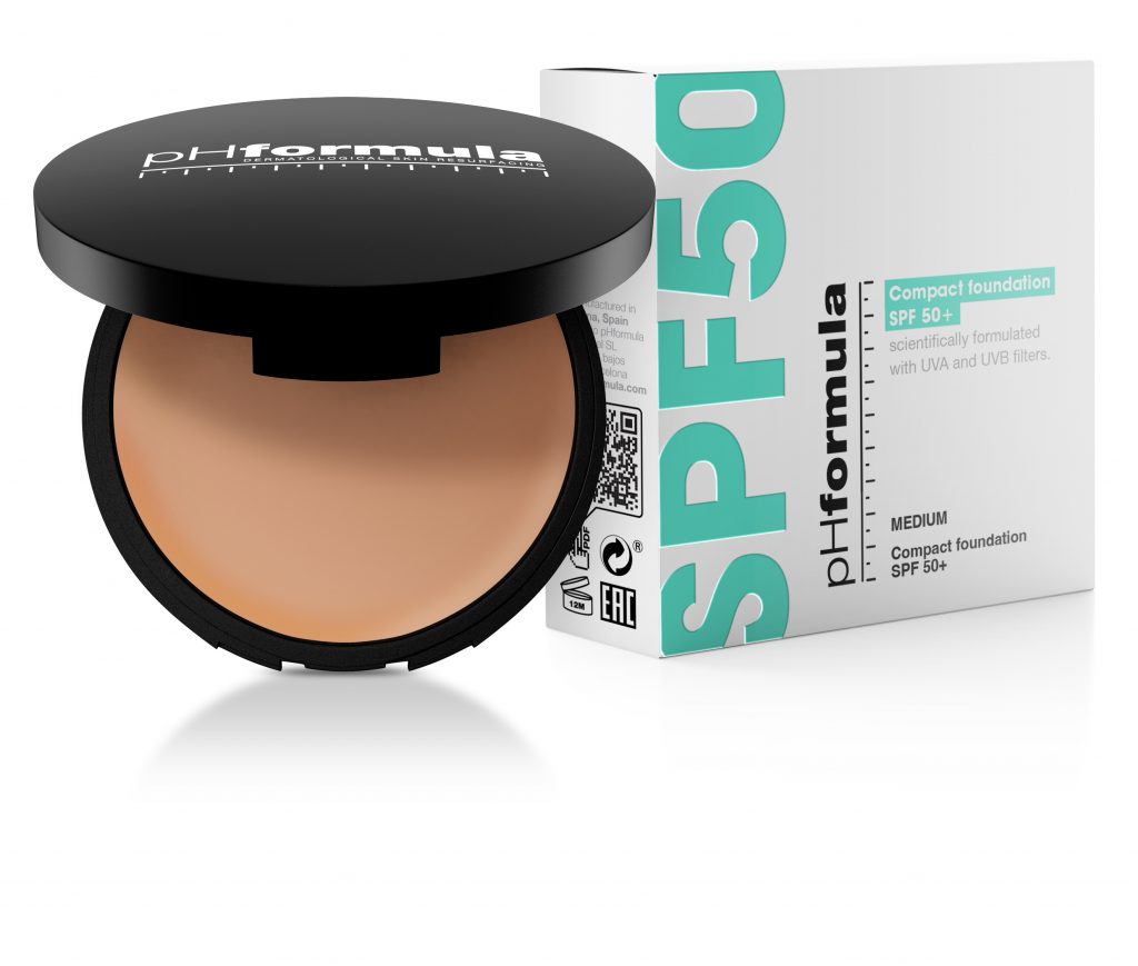 KOMPAKTINĖ KREMINĖ PUDRA SPF50+ MEDIUM