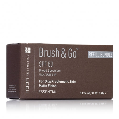 NOON BRUSH&amp;GO MINERAL SUN PROTECTION POWDER SPF 50 PAPILDYMAS, 3x5 g