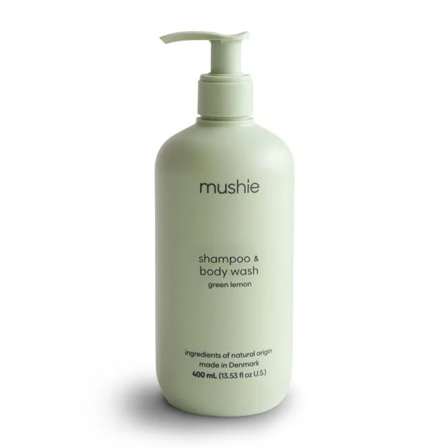 Mushie kūdikių šampūnas ir kūno prausiklis Cosmos Green Lemon 400 ml